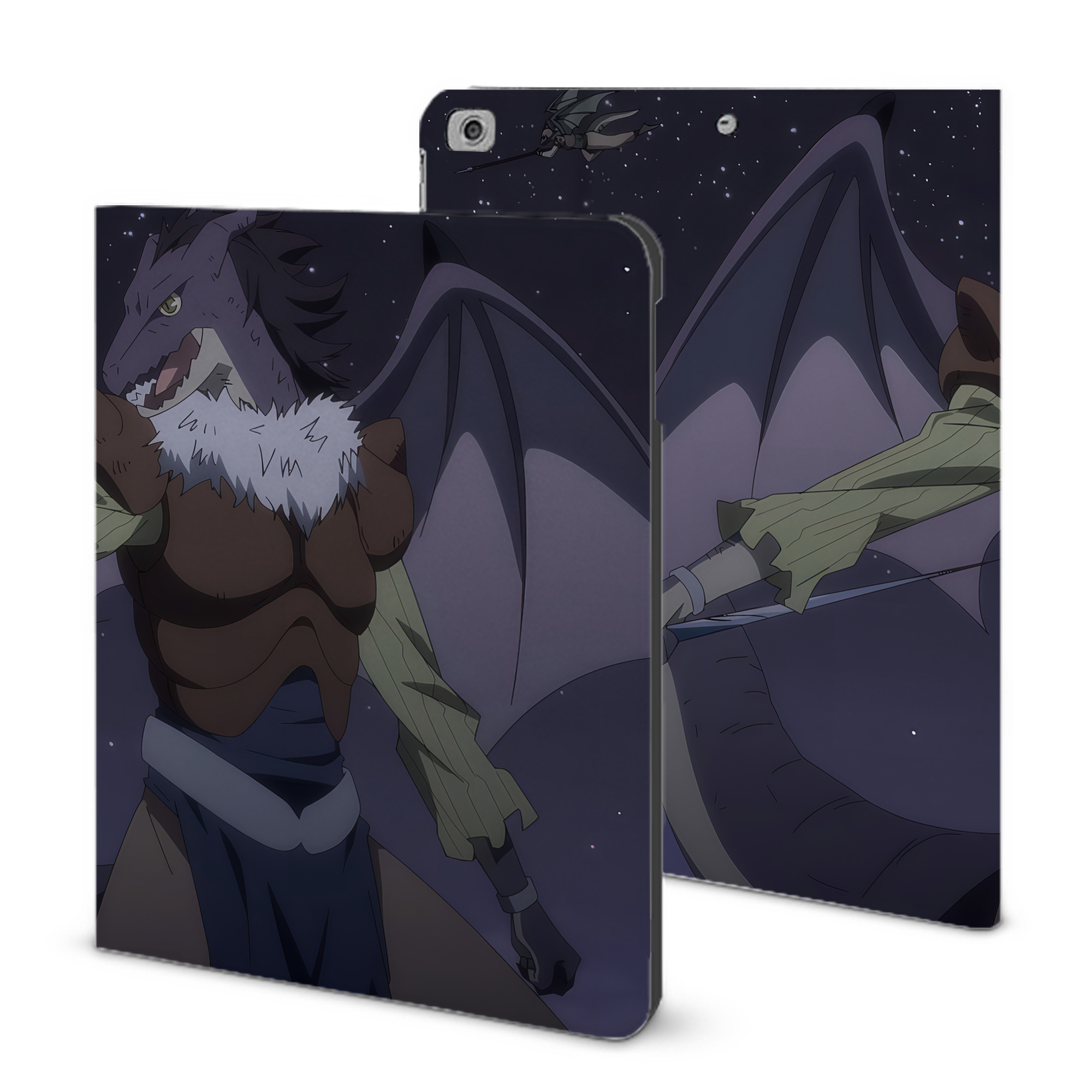 （画像用） 転スラ Regarding Reincarnated to Slime IPad ケース ブック型 PUレザー TPU 耐衝撃 軽量 薄型 ペン収納なし 全面保護 IPad 各モデル対応
